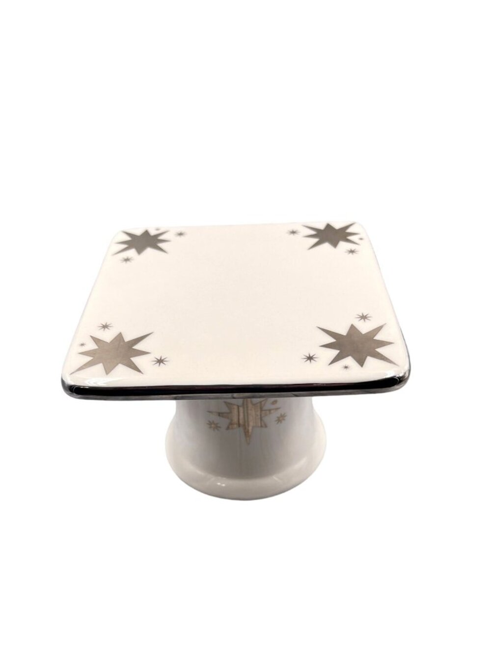 Vintage Bath and Body Works 1999 Pedestal Candle Holder Silver Stars